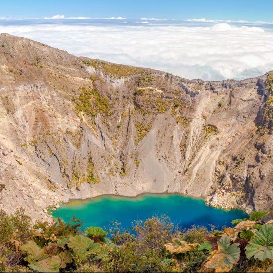 Crater Irazu Volcano at Irazu Volcano National Park in Costa Rica