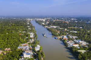 Ben Tre river Vietnam