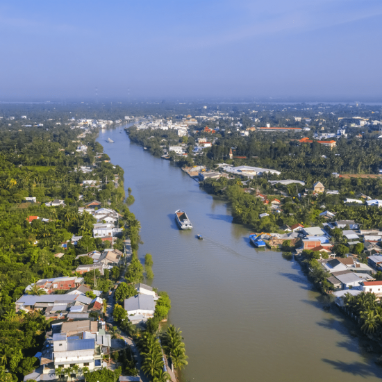 Ben Tre river Vietnam
