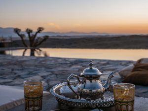thé sur le désert d'agafay